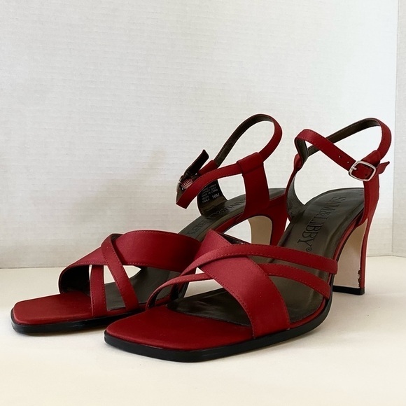 Sam & Libby “Marla” Cabernet Red Formal Heels size 10 — Y2K - Picture 8 of 14
